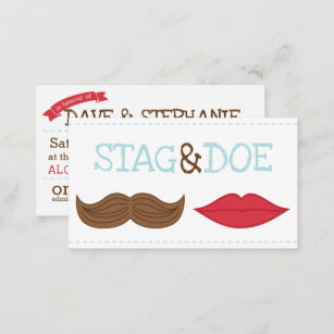 Stag and Doe Tickets - Lips and Moustache