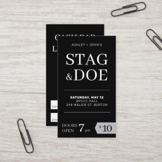 Stag and Doe Tickets modern classic party