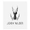 Stag Antlers Smoke Watercolor Minimal Rustic Busin