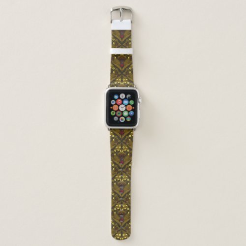 Stag beetle and ferns apple watch band