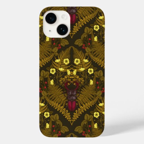 Stag beetle and ferns Case_Mate iPhone 14 case