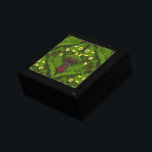 Stag beetle and ferns, green leaves gift box<br><div class="desc">Hand-painted woodland flora and fauna- buttercups,  ferns,  wild strawberries,  mushrooms and stag beetle</div>