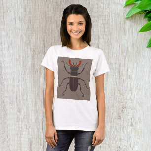 Stag Beetle Bold Minimalist Insect T-Shirt