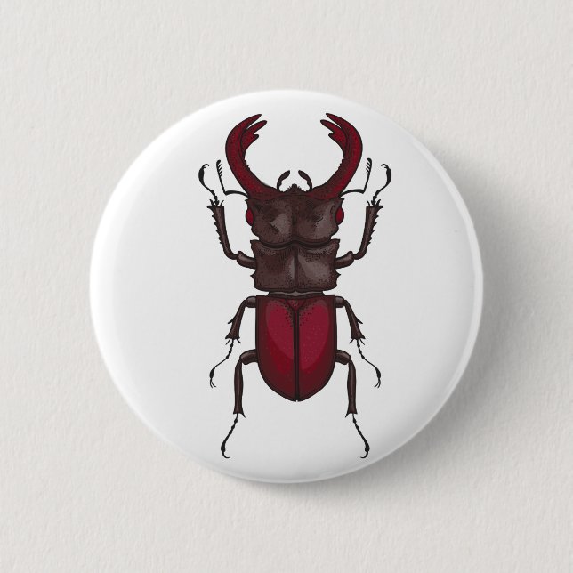 Stag beetle button (Front)