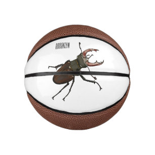 Stag beetle cartoon illustration mini basketball