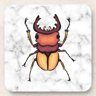 Stag Beetle Insect Art Entomology Beverage Coaster