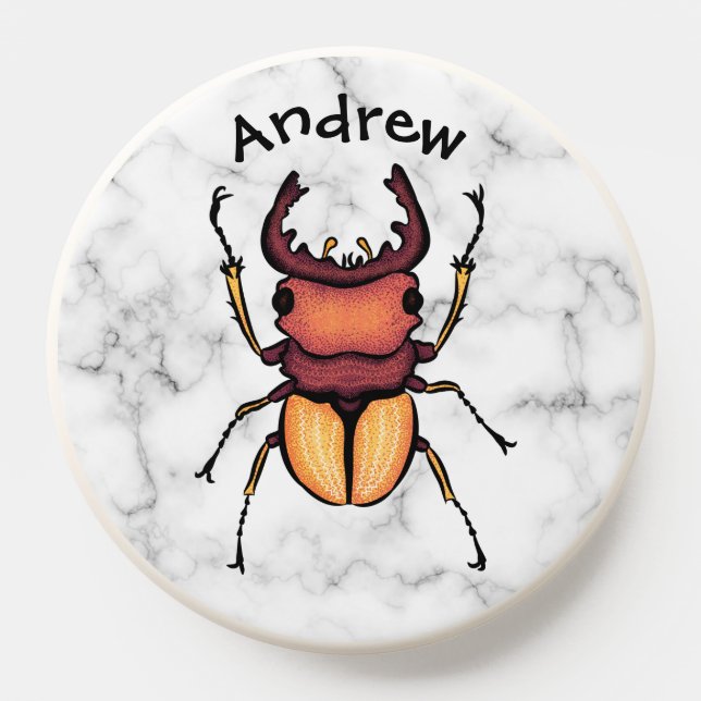 Stag Beetle Insect Art Entomology Name PopSocket (Popsocket)