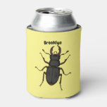 Stag beetle insect illustration can cooler