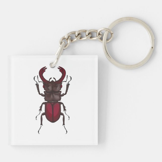 Stag beetle keychain (Back)