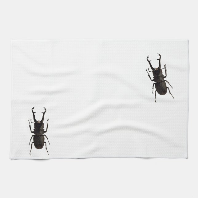 Stag Beetle Kitchen Towel (Horizontal)