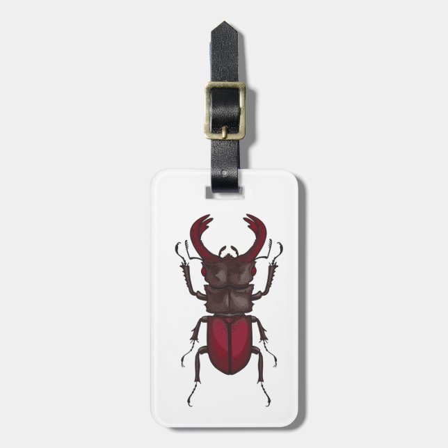 Stag beetle luggage tag (Front Vertical)