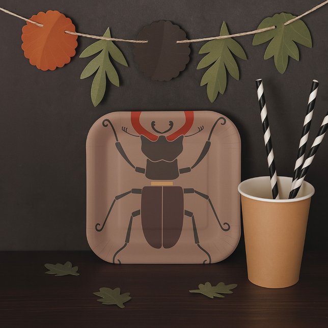 Stag Beetle Paper Plates (Creator Uploaded)