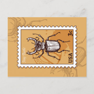 Stag Beetle Postcard