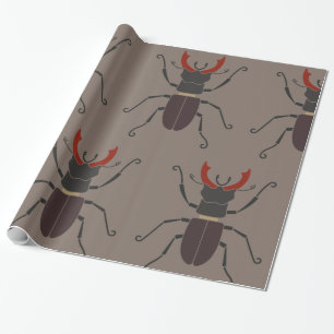 Stag Beetle Wrapping Paper