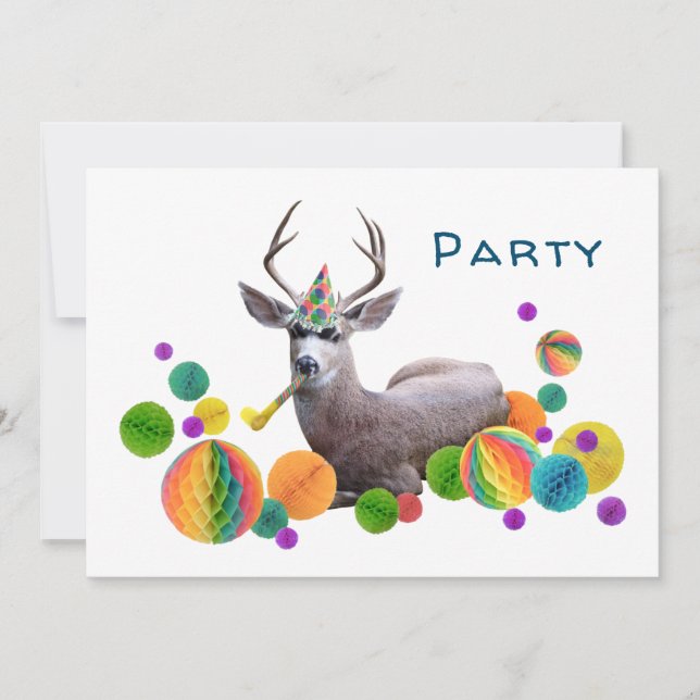 Stag Birthday Party Invitation (Front)