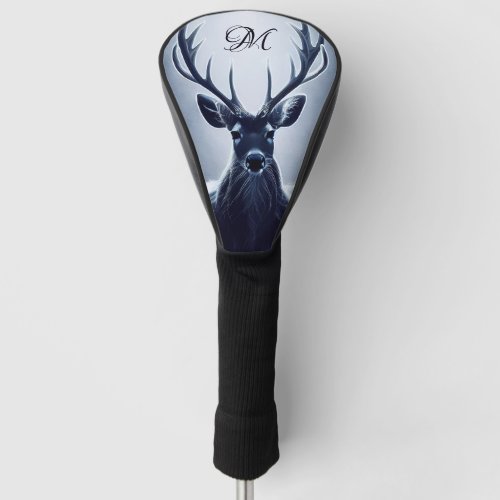 Stag Buck Deer Antlers Monogram Golf Head Cover