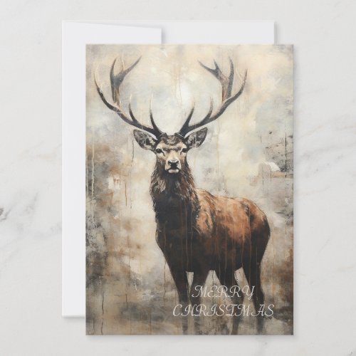 Stag Christmas Card