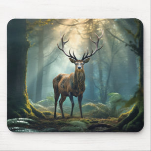 Stag Deer Animal Wildlife Wilderness Colorful Art Mouse Pad