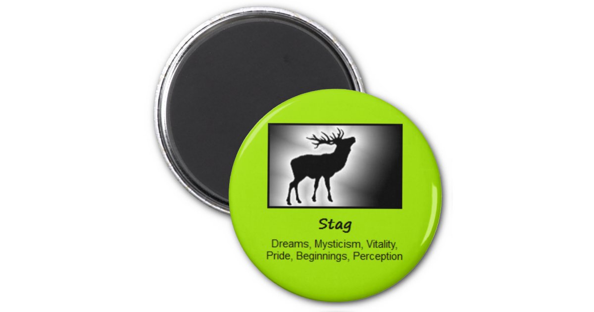 Stag Deer Totem Animal Spirit Meaning Magnet | Zazzle