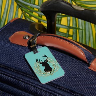Stag Design; Luggage Tag; Address Space on Back Luggage Tag