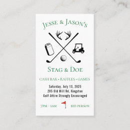 Stag & doe /Jack and Jill Golf Theme Event Tickets