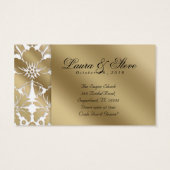 Stag & Doe Ticket Damask Floral Gold White (Back)