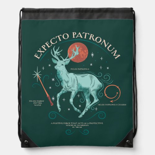 Stag Expecto Patronum Graphic Drawstring Bag