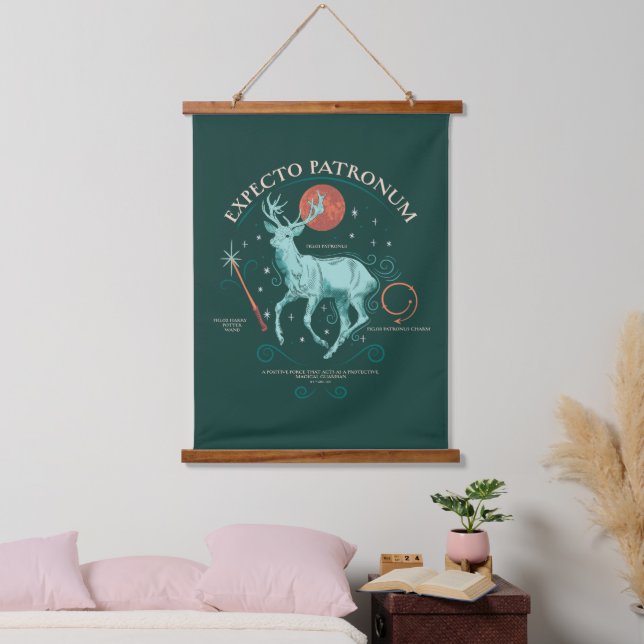 Stag Expecto Patronum Graphic Hanging Tapestry (Bedroom)