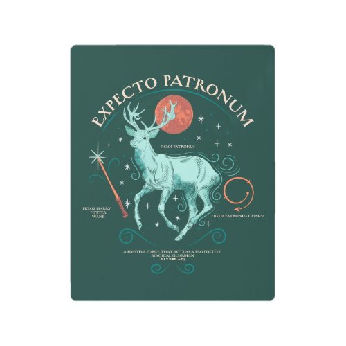 Stag Expecto Patronum Graphic Metal Print