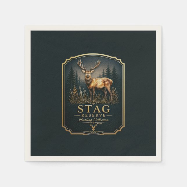 STAG – HUNTING COLLECTION  NAPKINS (Front)