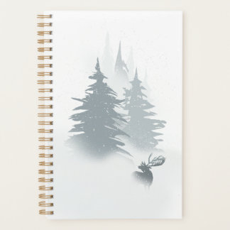 Stag in a snow forest planner
