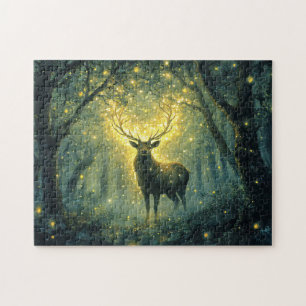 Stag in an Enchanted Forest Jigsaw Puzzle