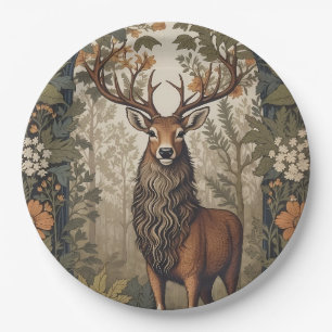 Stag In the Forest William Morris Inspired  Paper Plates