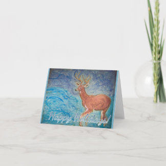 Stag in the Storm Christmas Card