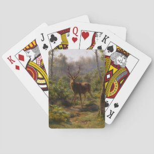Stag (Male Deer) in the Woods (by Rosa Bonheur) Poker Cards
