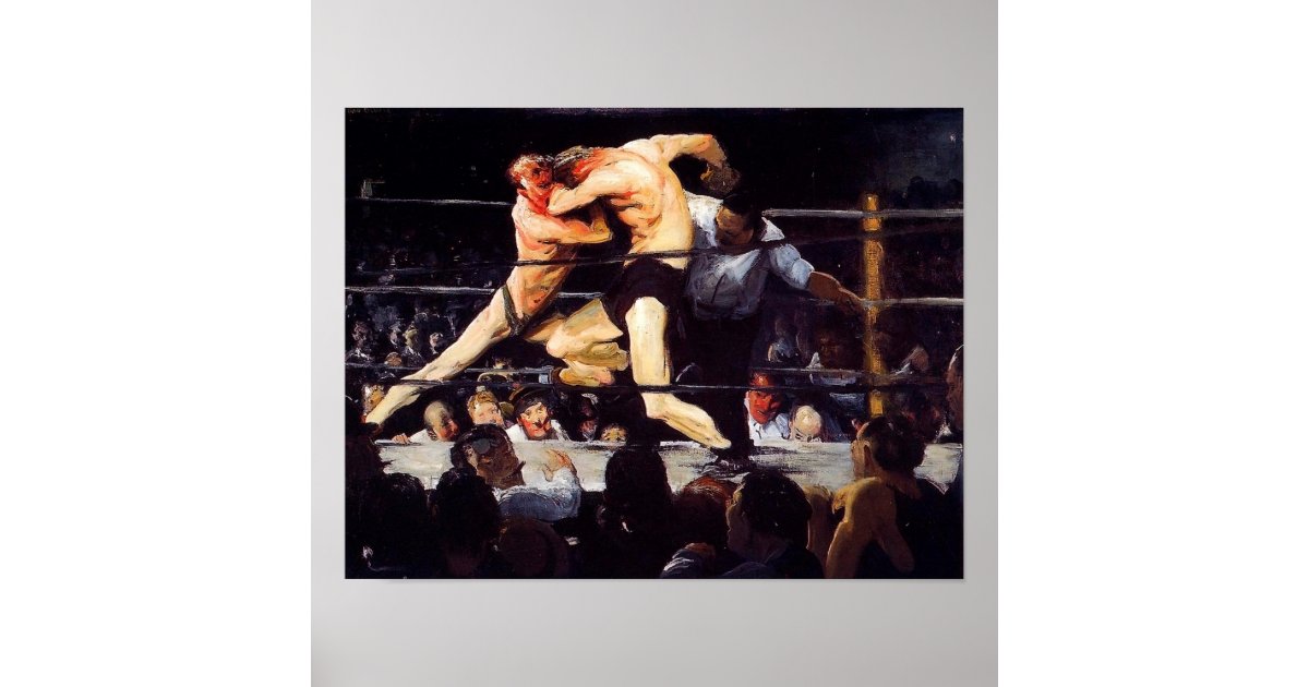 Stag Night at Sharkeys George Bellows boxing Poster | Zazzle