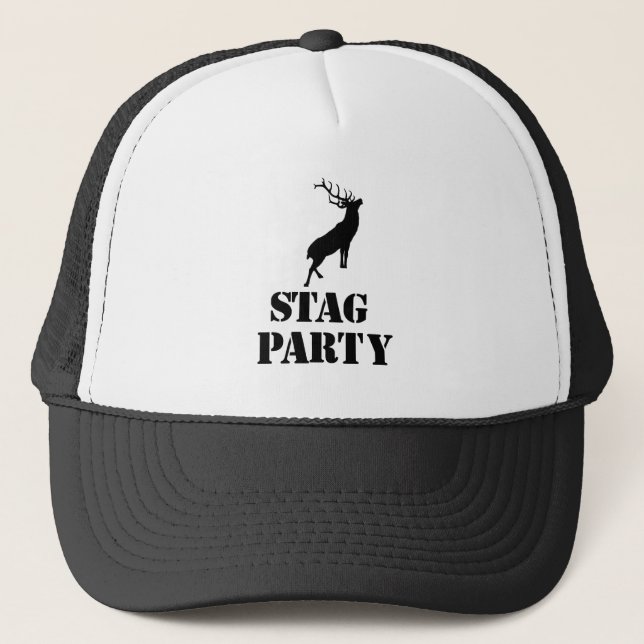 "Stag Party" hats. Stag design Trucker Hat (Front)