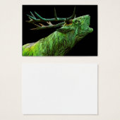 Stag Reindeer Head - Green, Black Back (Front & Back)