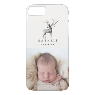 Stag reindeer personalized photo winter iPhone 8/7 case