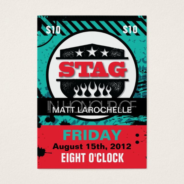 Stag Tickets (Front)