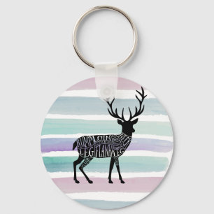 stag venison deer elk game hunt butcher meat cuts keychain