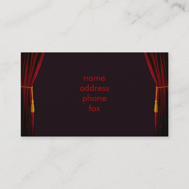 stage business card (Front)