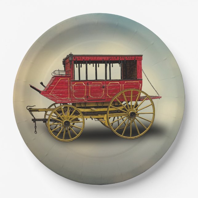 STAGE COACH PAPER PLATES (Front)