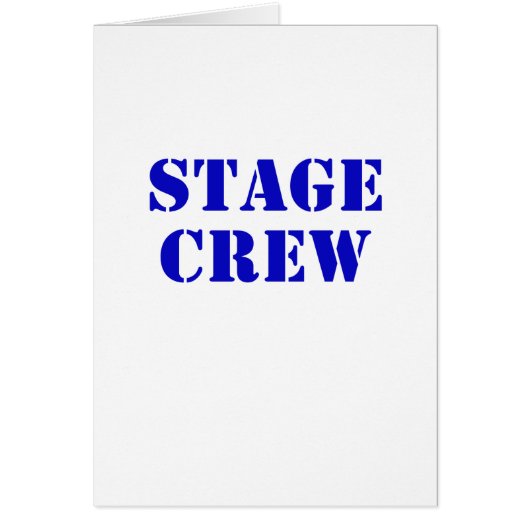Stage Crew Cards (Front)