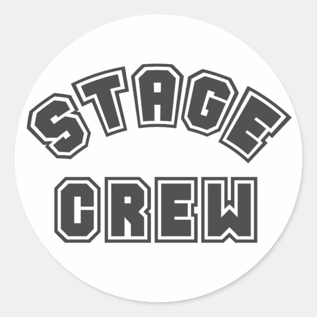 Stage Crew Classic Round Sticker (Front)