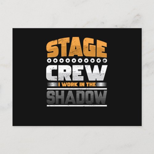 Stage Crew Light Engineer Backstage Concert Gift Postcard