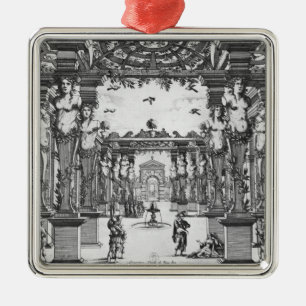 Stage design by Giacomo Torelli for 'Mirame' Metal Ornament