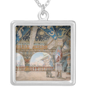 Stage design for Nikolai Rimsky-Korsakov's opera Silver Plated Necklace