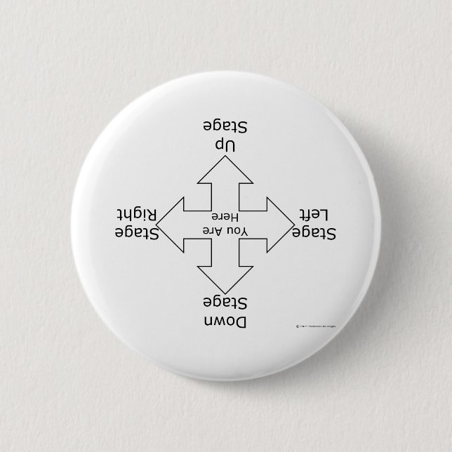Stage Directions Pinback Button (Front)
