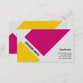 Stage Director - Simple Pink Yellow Business Card (Front/Back)